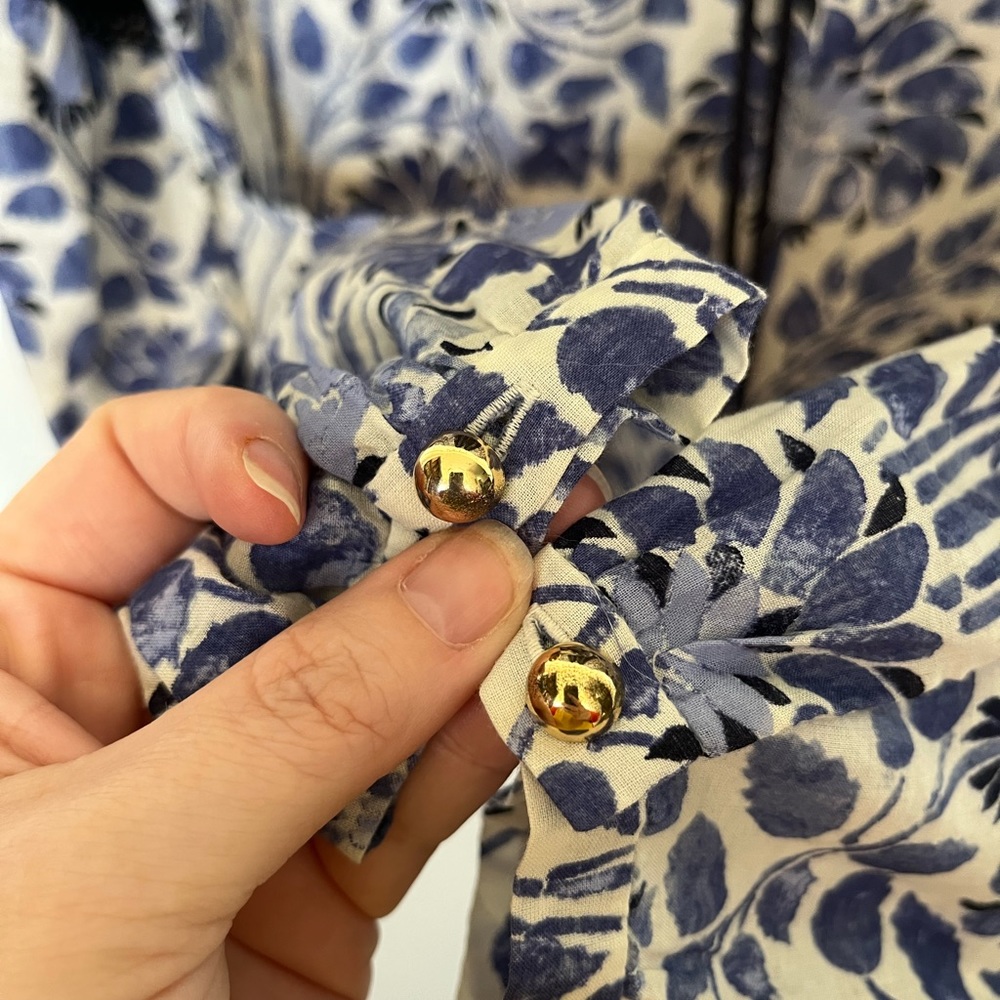 Tory Burch Gracelynn blue tassel top - Picture 9 of 9